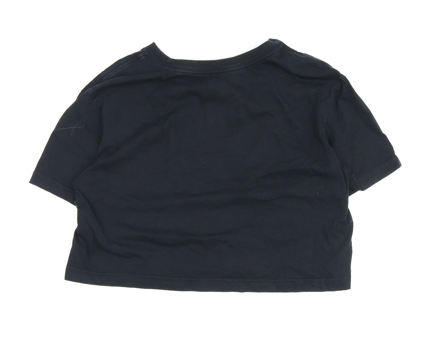 Womens UK Size S Nike Black Cropped T-Shirt