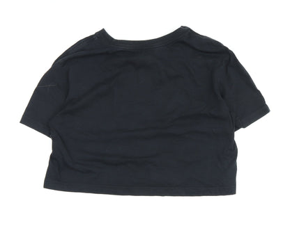 Womens UK Size S Nike Black Cropped T-Shirt