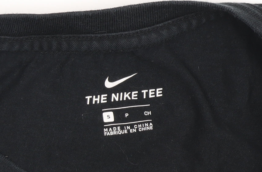 Womens UK Size S Nike Black Cropped T-Shirt
