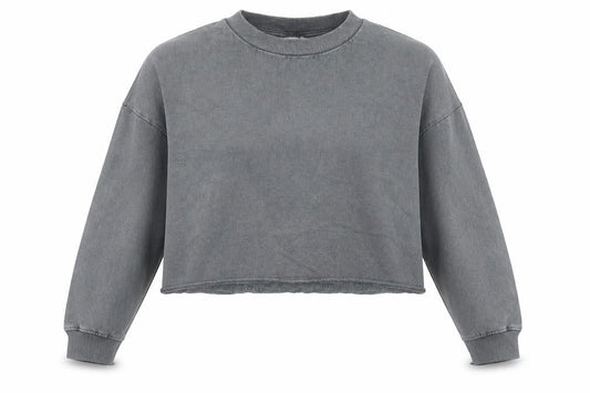 Front view of ASOS Women’s Grey Sweatshirt, size UK 10, Relaxed