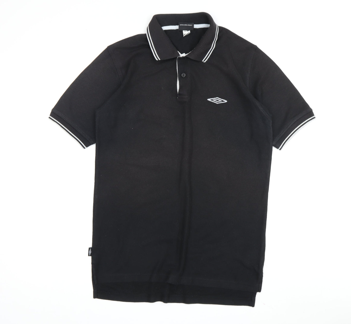 Umbro Men's Black Polo Shirt M Short Sleeve Logo