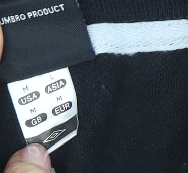 Umbro Men's Black Polo Shirt M Short Sleeve Logo