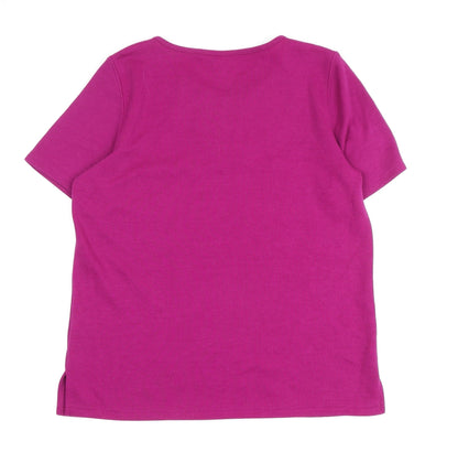 Womens UK Size S BM Casual Purple Basic T-Shirt