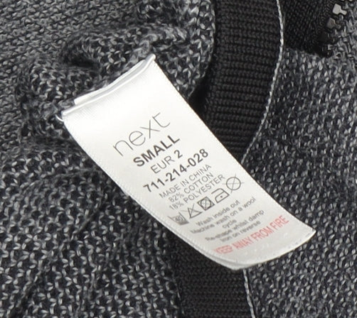 Mens UK Size S NEXT Grey Full Zip Hoodie