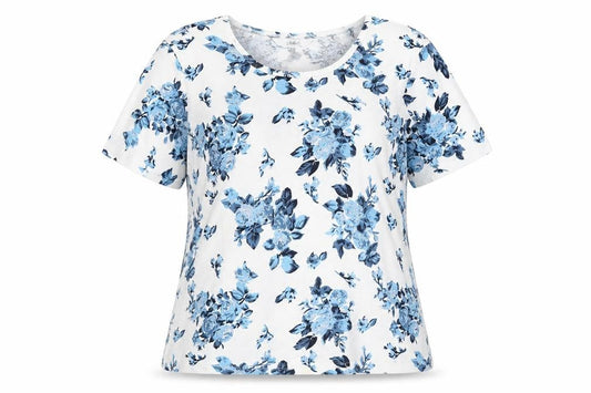 Womens UK Size M Isle White Basic T-Shirt