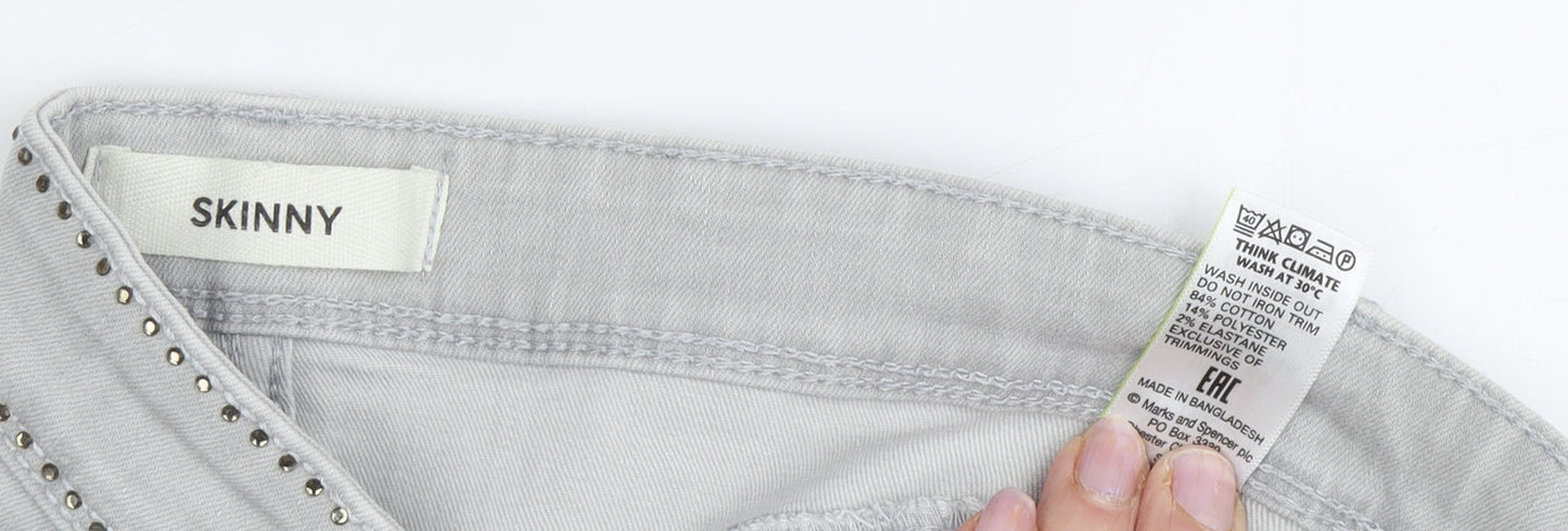 Womens UK Size 12 Marks and Spencer  Skinny Grey Jeans