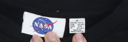 Unisex Adults UK Size S NASA Black Pullover Sweatshirt