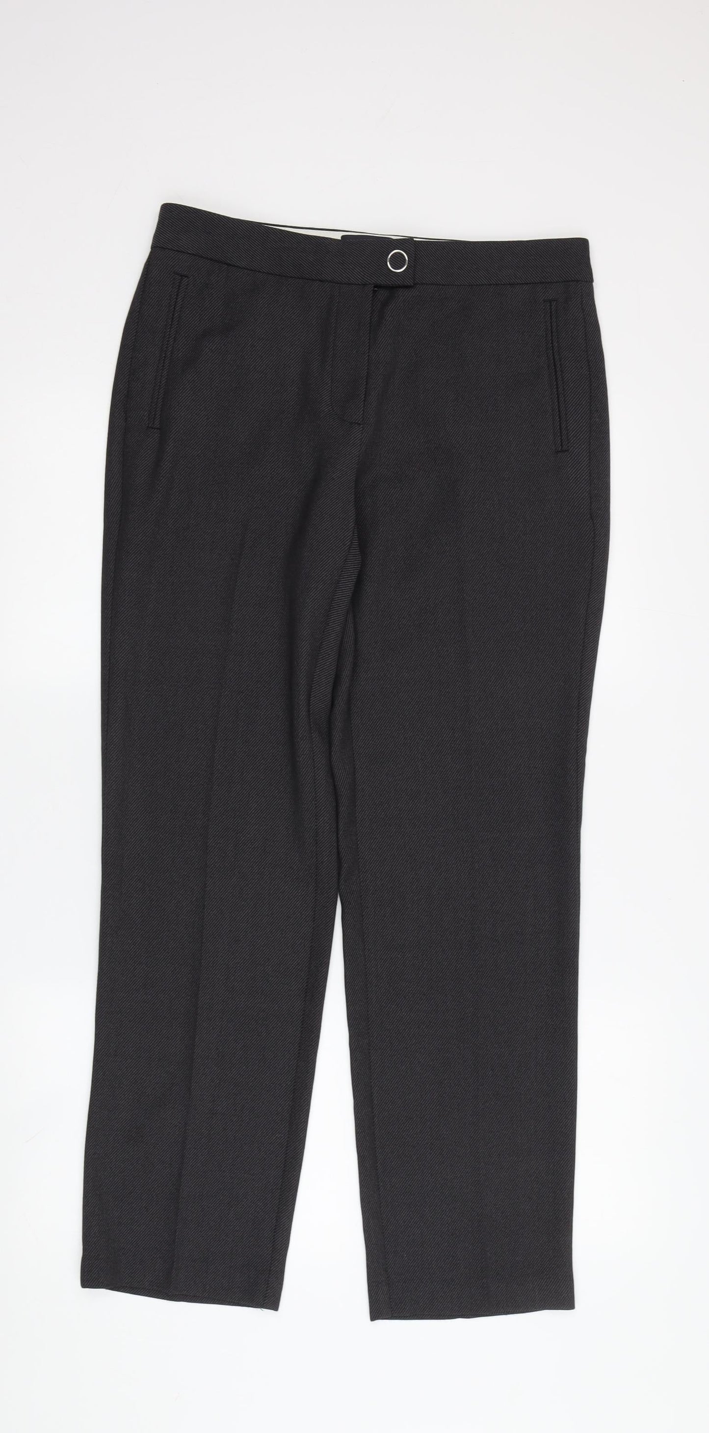 Womens UK Size 10 Marks and Spencer Regular Fit Dress Pants Black Trousers