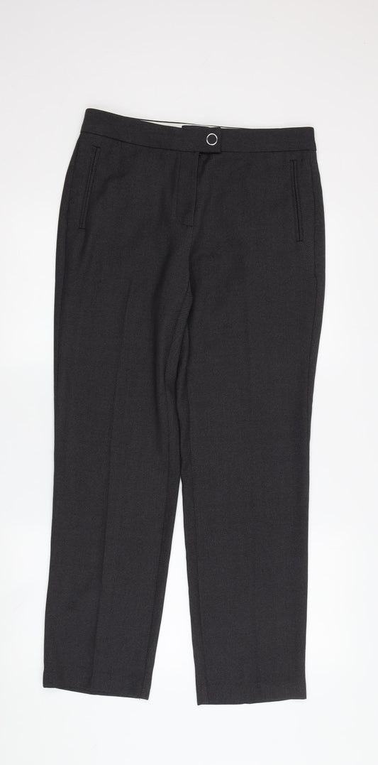 Womens UK Size 10 Marks and Spencer Regular Fit Dress Pants Black Trousers