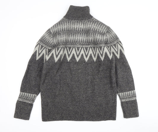 White Stuff Men's Grey Full Zip Wool Jumper M