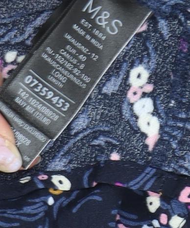 Marks and Spencer Women's Floral A-Line Long Skirt, Size 12