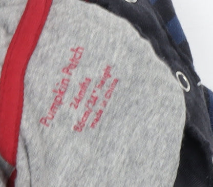 Pumpkin Patch Boys Blue Striped Henley Jumper 24 Months