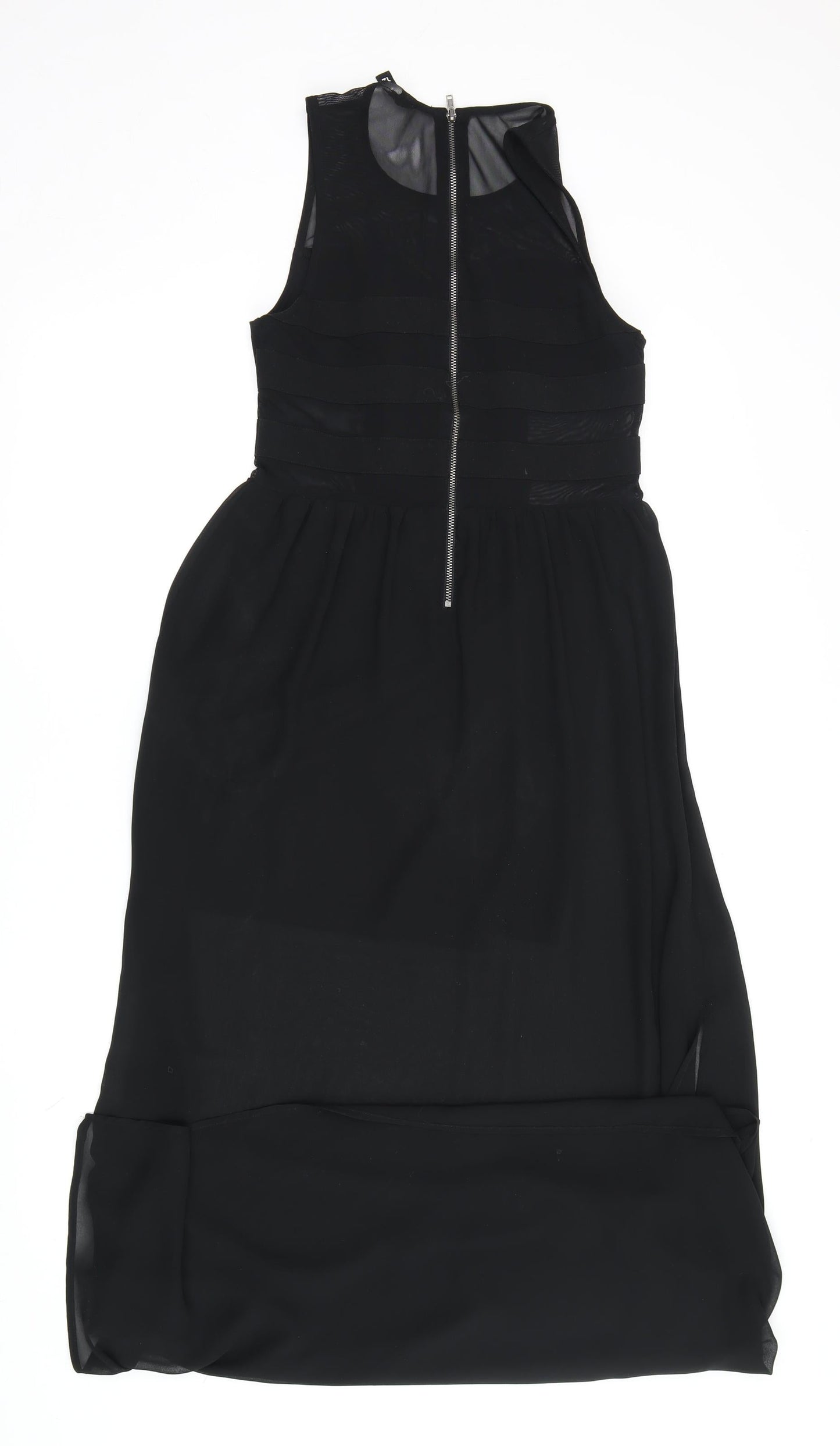 H&M Women's Black Midi A-Line Dress Size 12