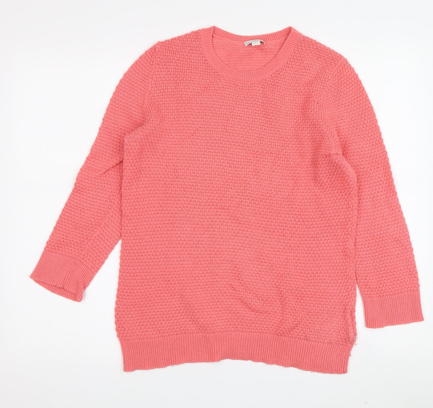 Gap Women's Pink Knit Pullover Jumper, M, Waffle Knit