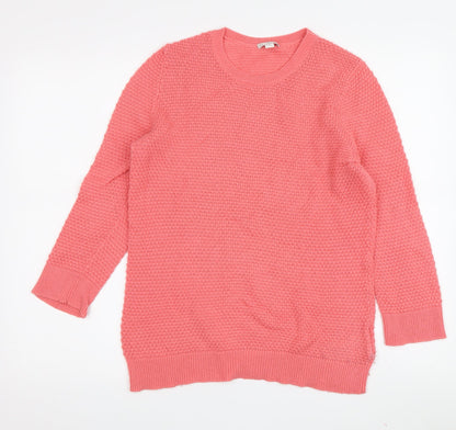 Gap Women's Pink Knit Pullover Jumper, M, Waffle Knit