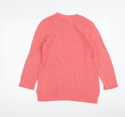 Gap Women's Pink Knit Pullover Jumper, M, Waffle Knit
