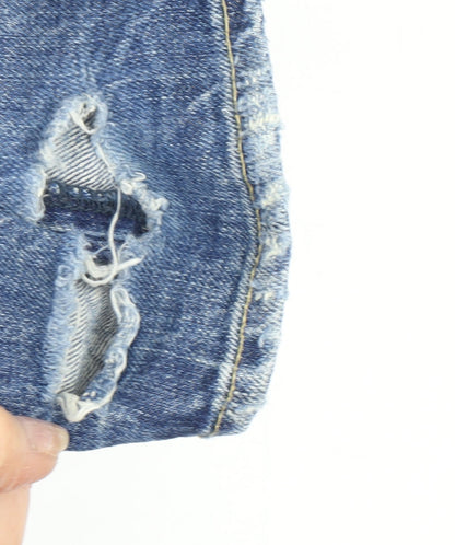 G-Star Men's Blue Straight Jeans - 30W, 30L, Distressed Denim