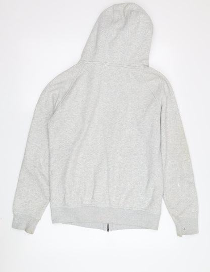 Adidas Grey Unisex Hoodie, Size 12, Full Zip, Casual