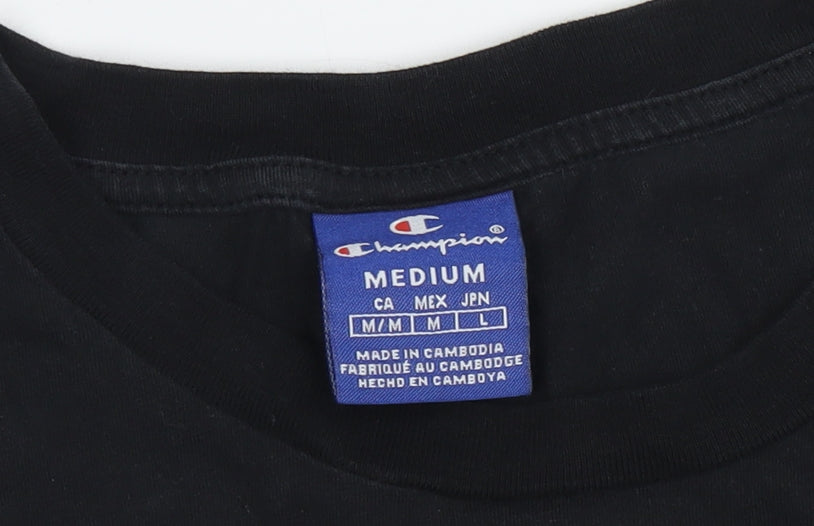 Mens UK Size M Champion Black  T-Shirt