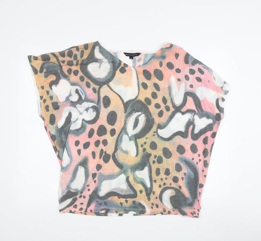French Connection Women's Multicoloured Animal Print T-Shirt S