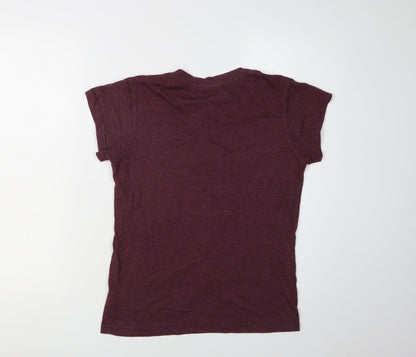 Womens UK Size S Harry Potter Red Basic T-Shirt