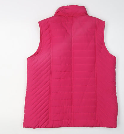 Womens UK Size 14 M&Co Pink Puffer Jacket