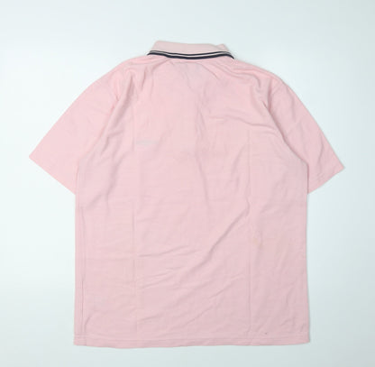Umbro Men's Pink Polo Shirt L, Short Sleeve Casual