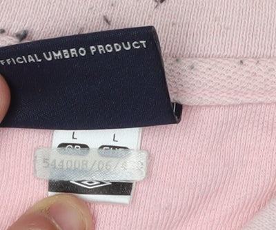 Umbro Men's Pink Polo Shirt L, Short Sleeve Casual