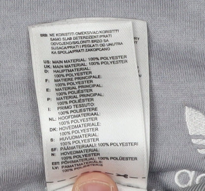 Adidas Grey 1/2 Zip Hoodie L Unisex Adults