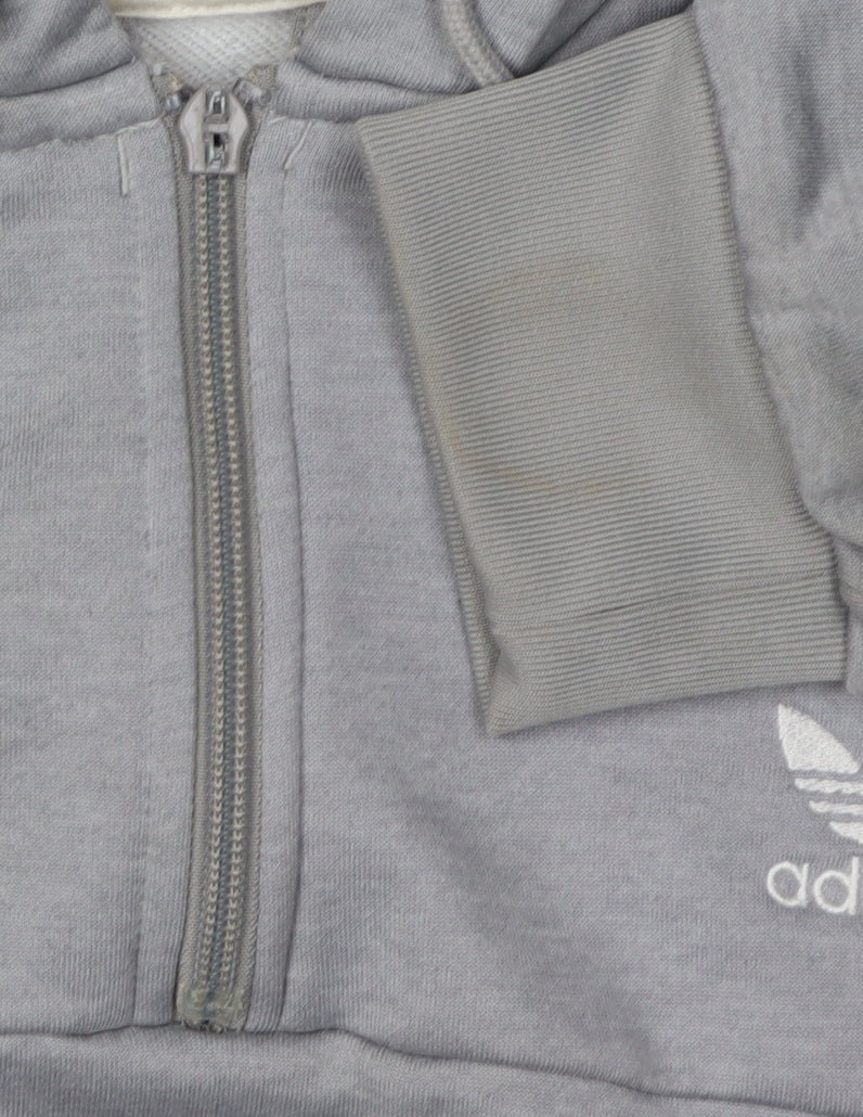 Adidas Grey 1/2 Zip Hoodie L Unisex Adults