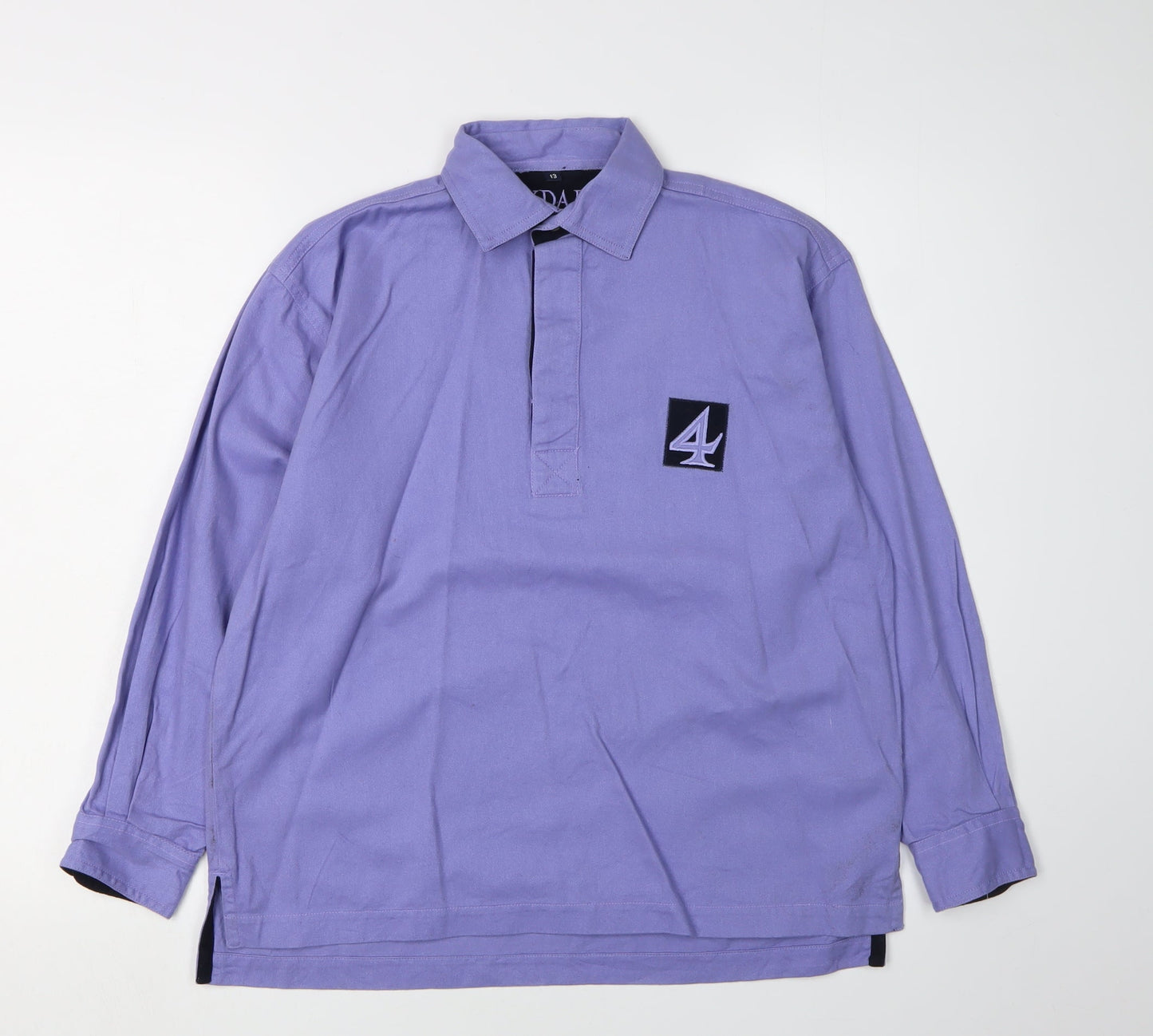 Rydale Boys Purple Long Sleeve Collared Shirt, Size 13