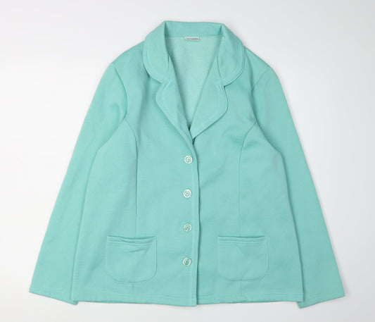 Damart Women's Green Shawl Blazer Size 14/16 Lined