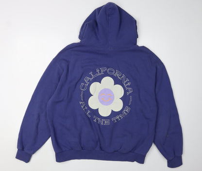 Teens UK Size 12 Pull&Bear Blue Pullover Hoodie