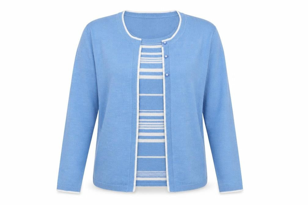 Womens UK Size M Honor Millburn Blue Cardigan Jumper