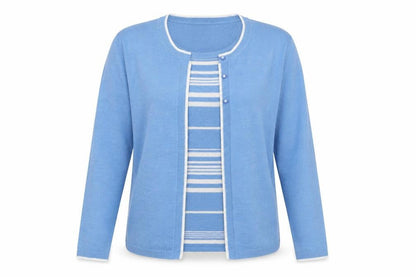 Womens UK Size M Honor Millburn Blue Cardigan Jumper