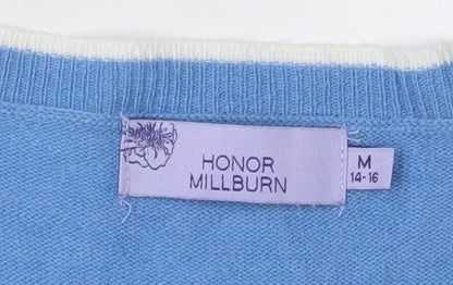 Honor Millburn Blue Women's Cardigan, M, Lightweight Knit