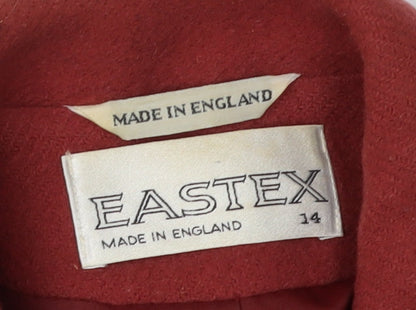 Womens UK Size 14 Eastex Red Pea Coat