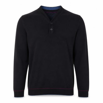 Mens UK Size L Ted Baker Black Henley Jumper