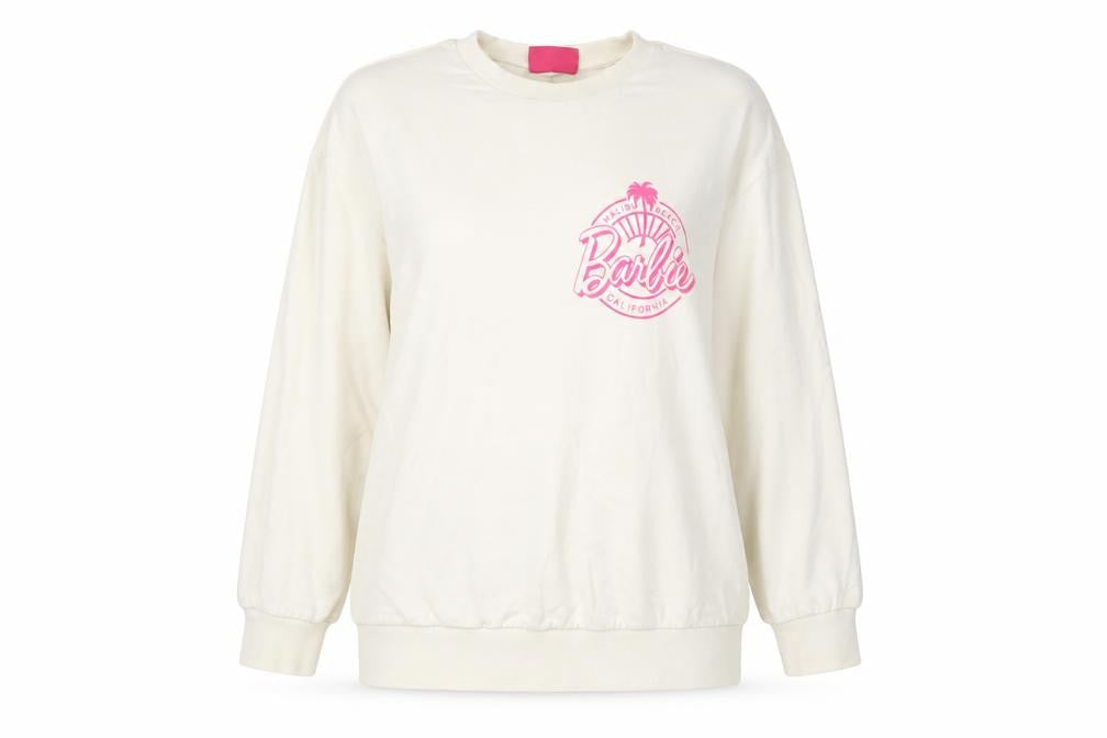 Womens UK Size 16-18 Barbie Ivory Pullover Sweatshirt