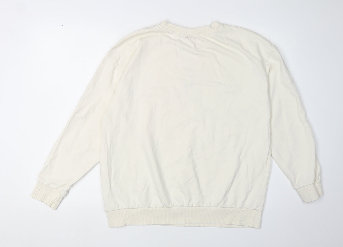 Barbie Womens White Logo Pullover Sweatshirt 16-18