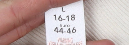 Barbie Womens White Logo Pullover Sweatshirt 16-18