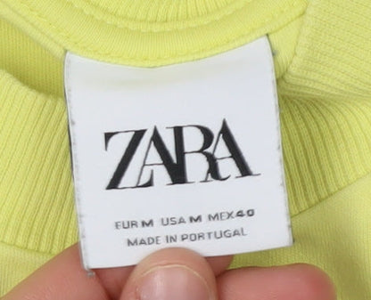 Zara Men's Yellow Crew Neck T-Shirt M