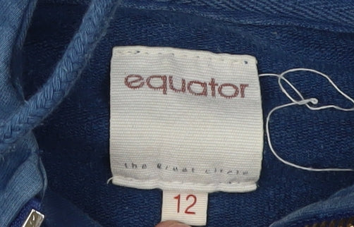 Equator Women's Blue Hoodie Medium 12 Casual Style