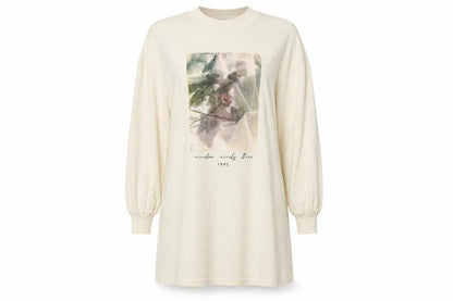 ASOS DESIGN Women's Ivory Graphic T-Shirt Dress, Size 8