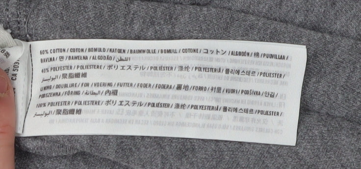 Hollister Women's Grey Full Zip Hoodie - L