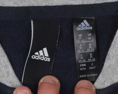 Adidas Women's Blue/Grey Full Zip Sweatshirt Size M