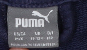 Puma Boys Blue Manchester City 1/2 Zip Hoodie 11-12 Yrs