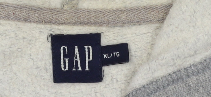 GAP Grey Full Zip Unisex Hoodie XL