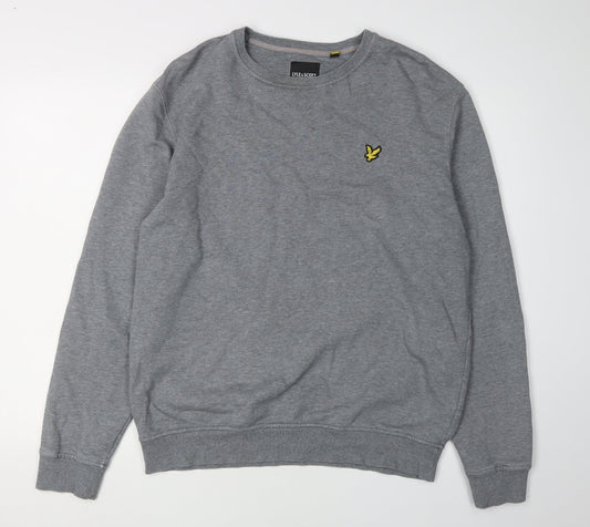 Mens UK Size L Lyle & Scott Grey Pullover Sweatshirt