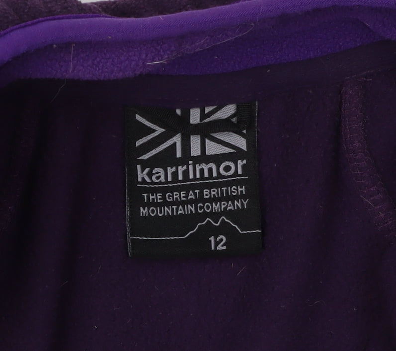Karrimor Women's Purple Fleece Jacket, Size 12, Full Zip